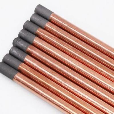 graphite electrodes connected  copper coated gouging carbons